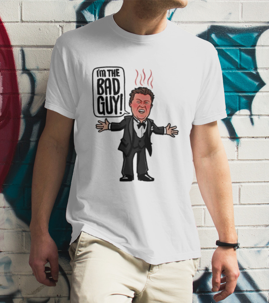Say Hello To The Bad Guy Cartoon Flames Expression T-Shirt