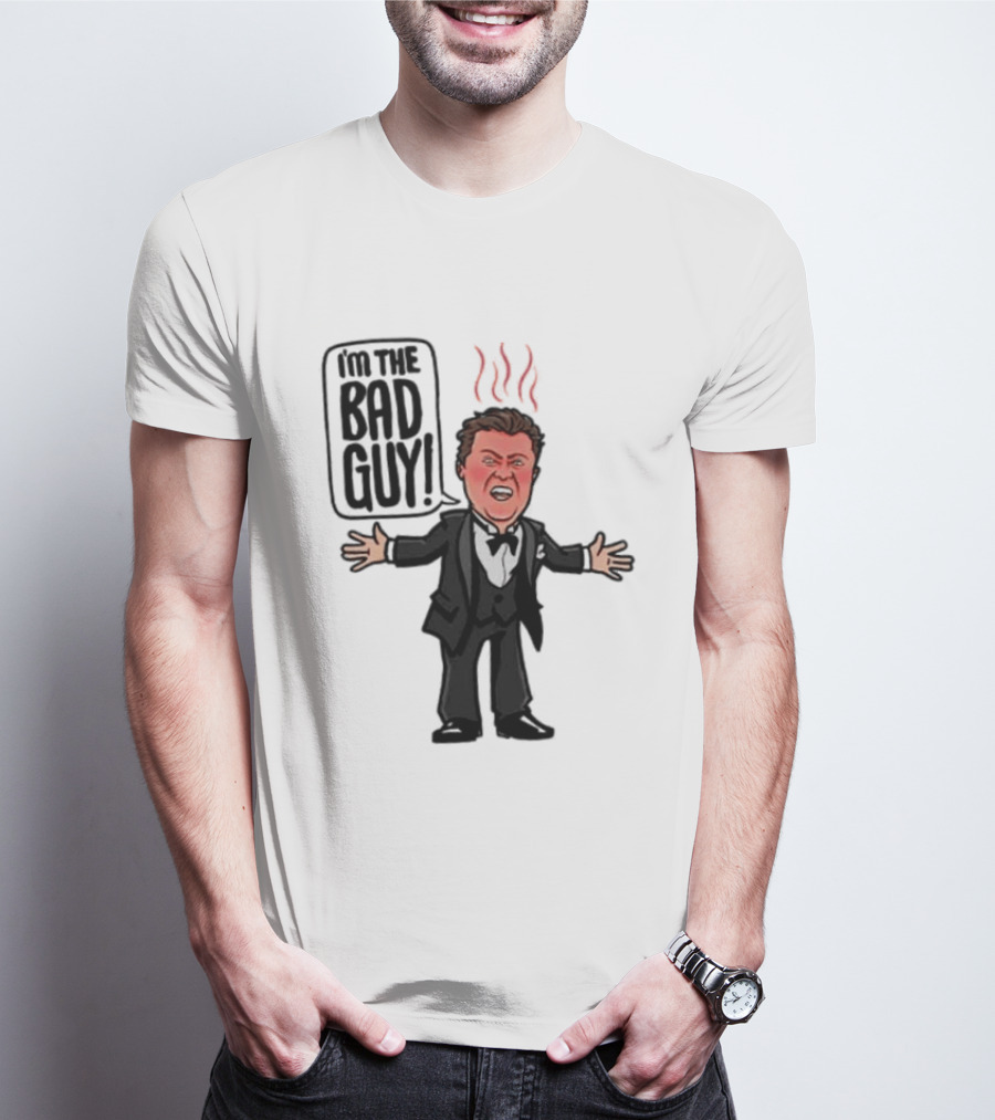 Say Hello To The Bad Guy Cartoon Flames Expression T-Shirt