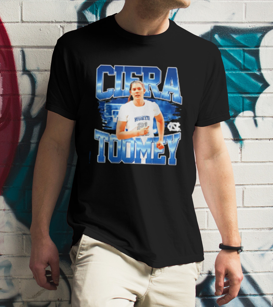 Ciera Toomey 21 North Carolina Tar Heels NCAA Women's Basketball T-Shirt