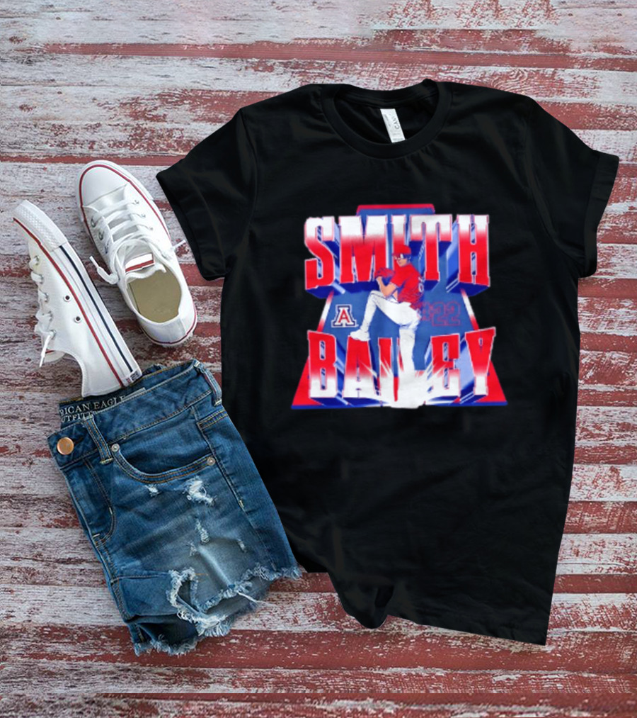 Smith Bailey 22 Arizona Wildcats NCAA Baseball Player T-Shirt