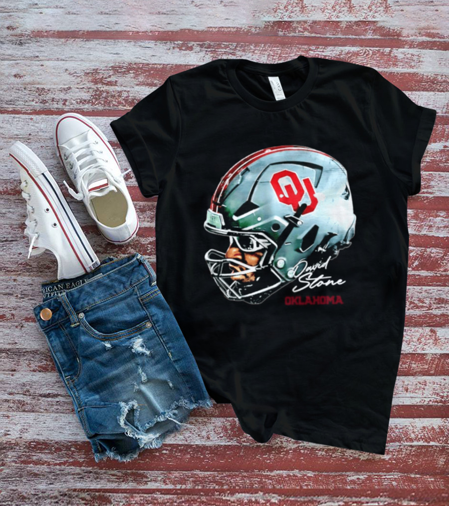David Stone Oklahoma Sooners NCAA Football OU Helmet T-Shirt