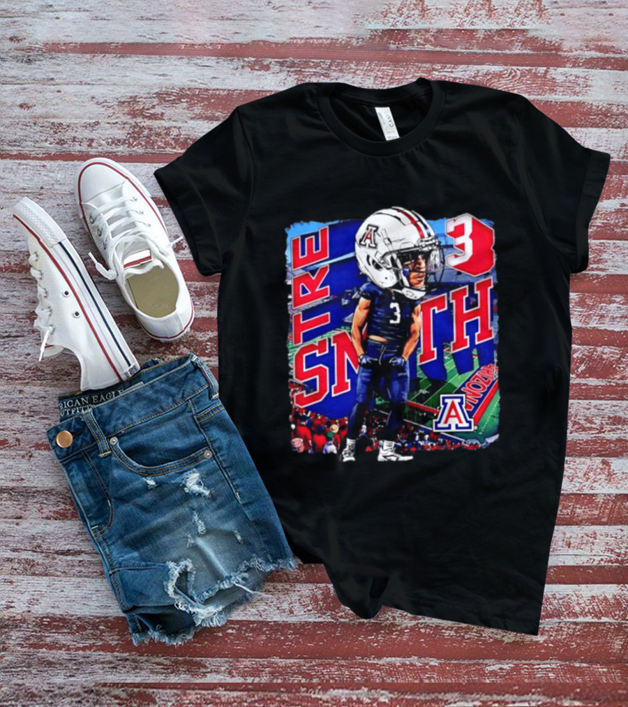 Tre Smith 3 Arizona Wildcats NCAA Football Caricature T-Shirt