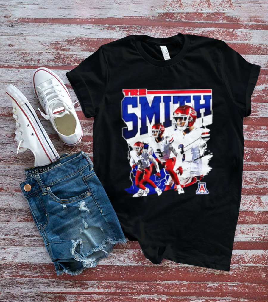 Tre Smith 3 Arizona Wildcats NCAA Football Player T-Shirt