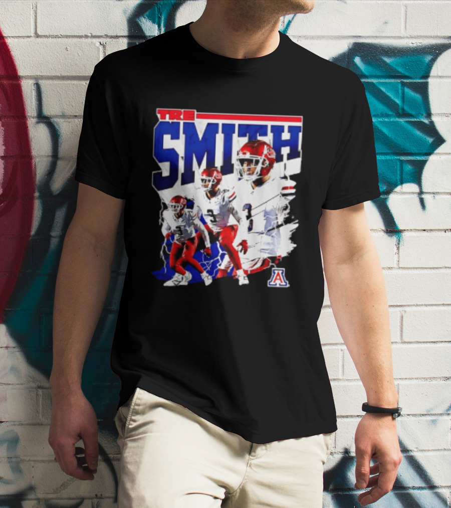 Tre Smith 3 Arizona Wildcats NCAA Football Player T-Shirt