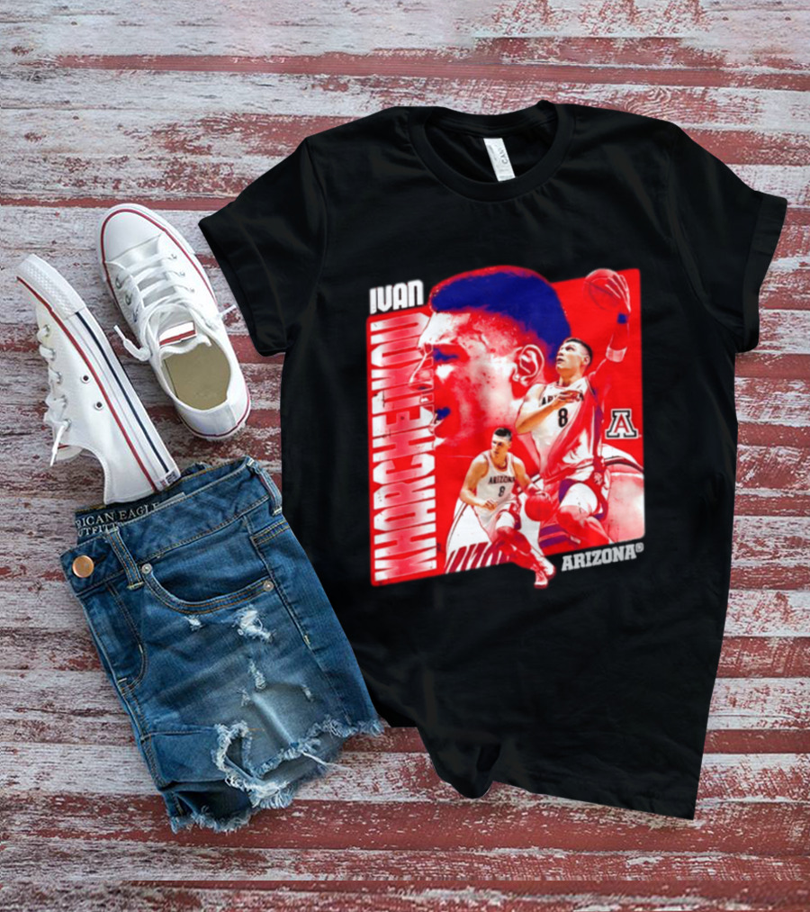 Ivan Kharchenkov 8 Arizona Wildcats NCAA Basketball Player T-Shirt