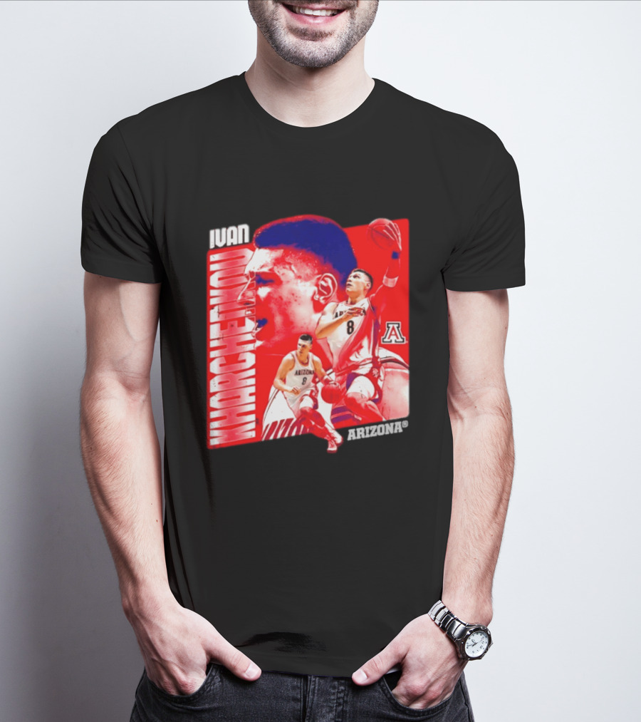 Ivan Kharchenkov 8 Arizona Wildcats NCAA Basketball Player T-Shirt