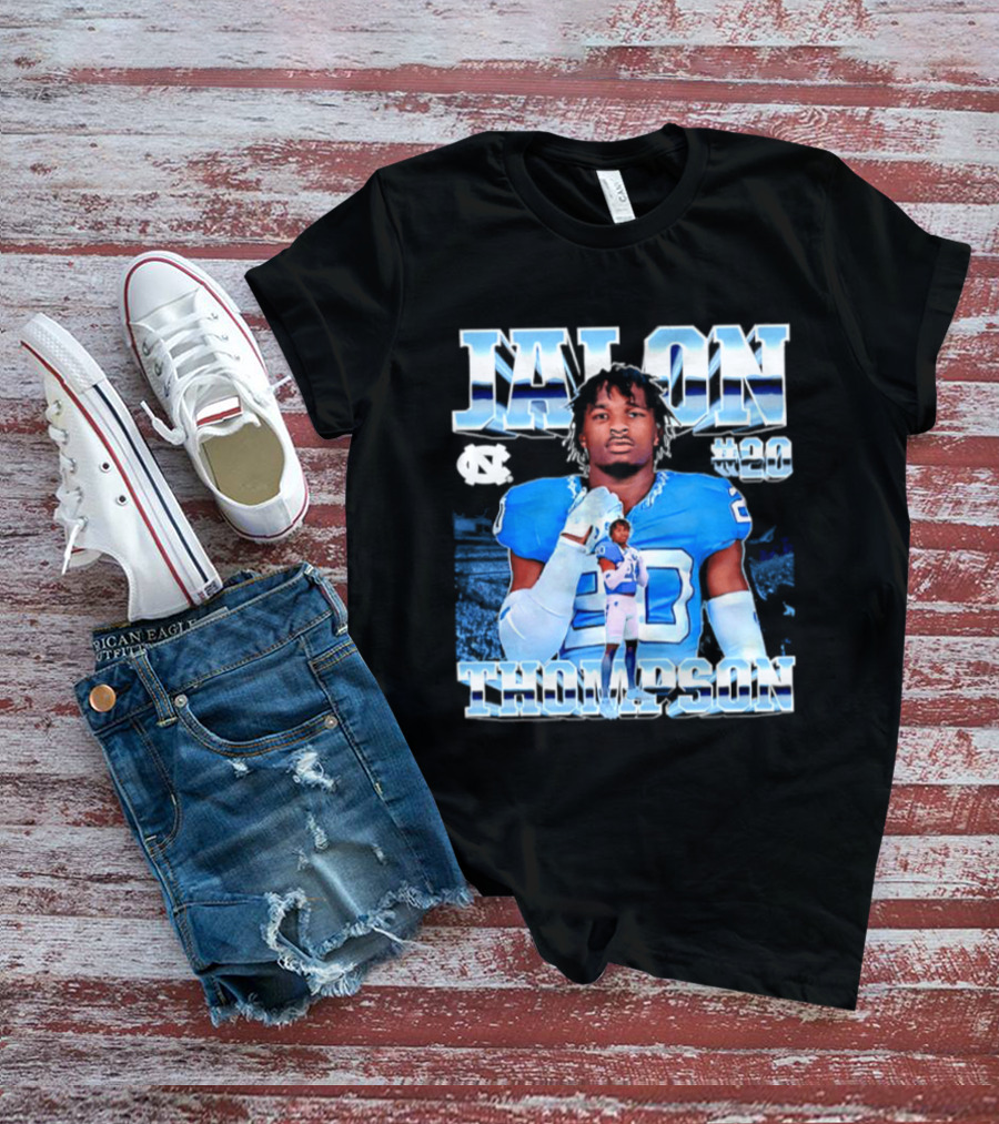 Jalon Thompson 20 North Carolina Tar Heels NCAA Football T-Shirt