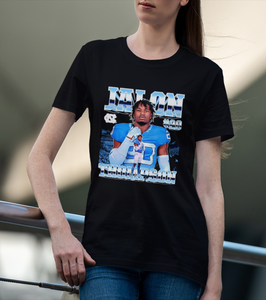 Jalon Thompson 20 North Carolina Tar Heels NCAA Football T-Shirt