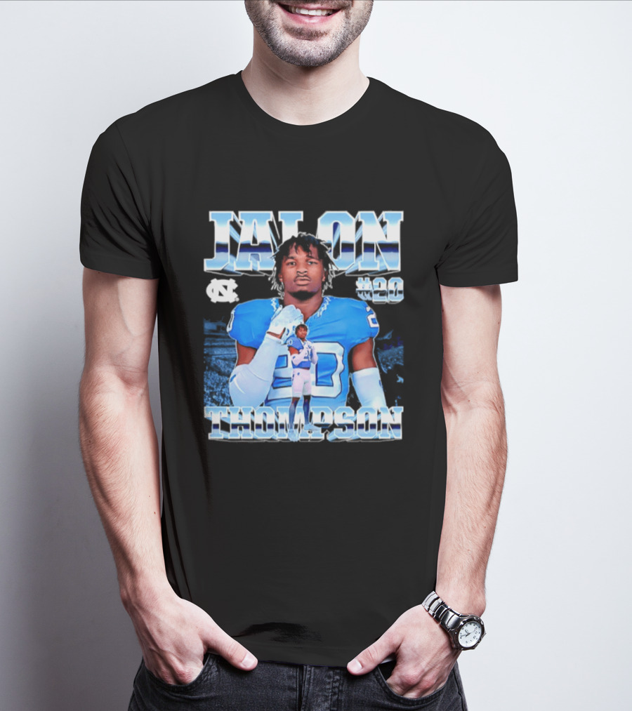 Jalon Thompson 20 North Carolina Tar Heels NCAA Football T-Shirt