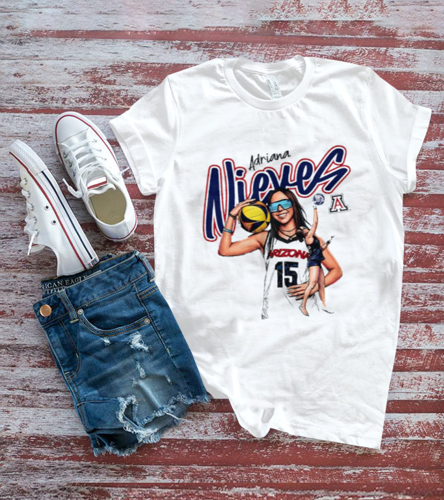 Adriana Nieves 15 Arizona Wildcats Beach Volleyball NCAA Player T-Shirt
