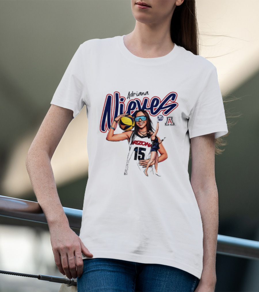 Adriana Nieves 15 Arizona Wildcats Beach Volleyball NCAA Player T-Shirt