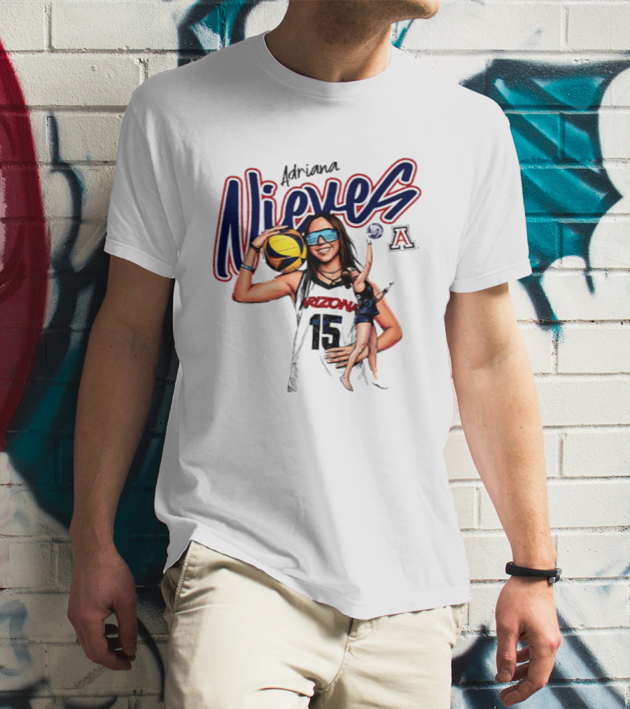 Adriana Nieves 15 Arizona Wildcats Beach Volleyball NCAA Player T-Shirt