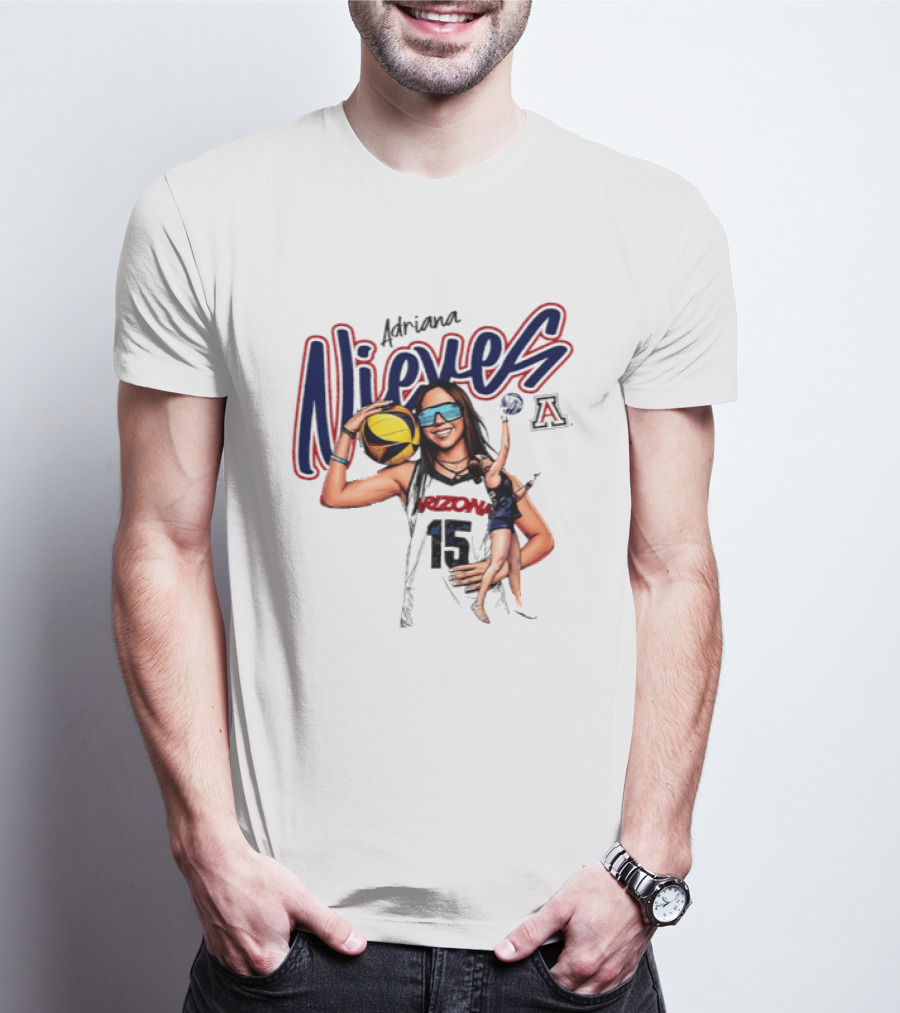 Adriana Nieves 15 Arizona Wildcats Beach Volleyball NCAA Player T-Shirt