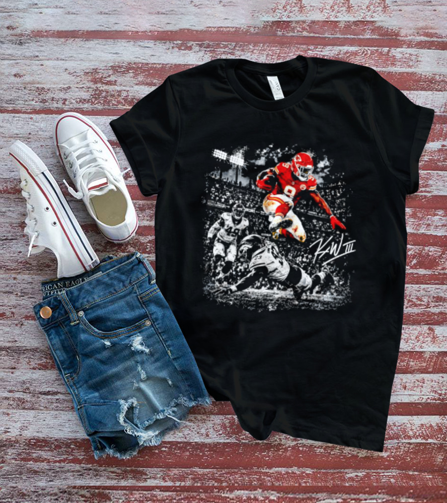 Kenneth Walker III Kansas City Chiefs Number 9 Action Motion T-Shirt