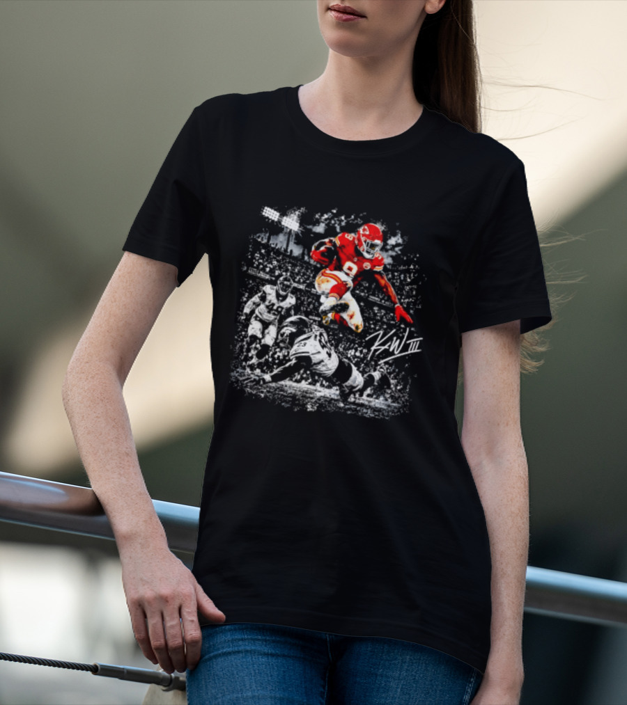 Kenneth Walker III Kansas City Chiefs Number 9 Action Motion T-Shirt