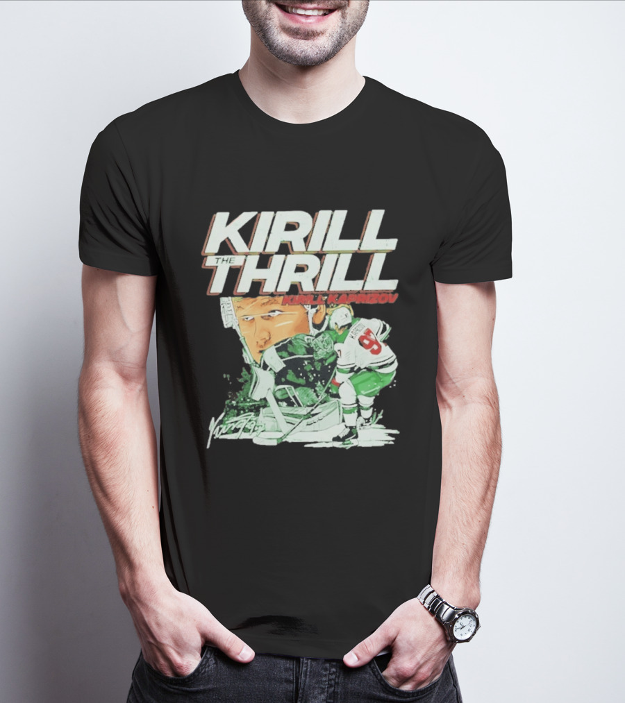 Kirill Kaprizov The Thrill Minnesota Wild Hockey Player Krill T-Shirt