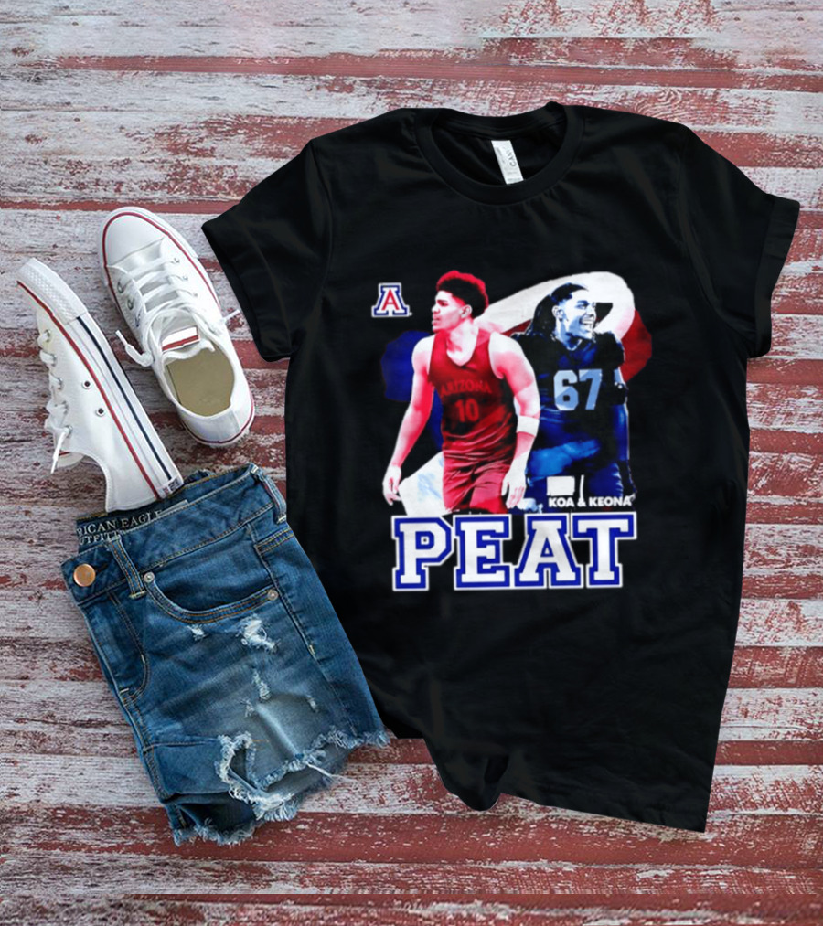 Koa And Keona Arizona Wildcats PEAT NCAA Football Player Name T-Shirt