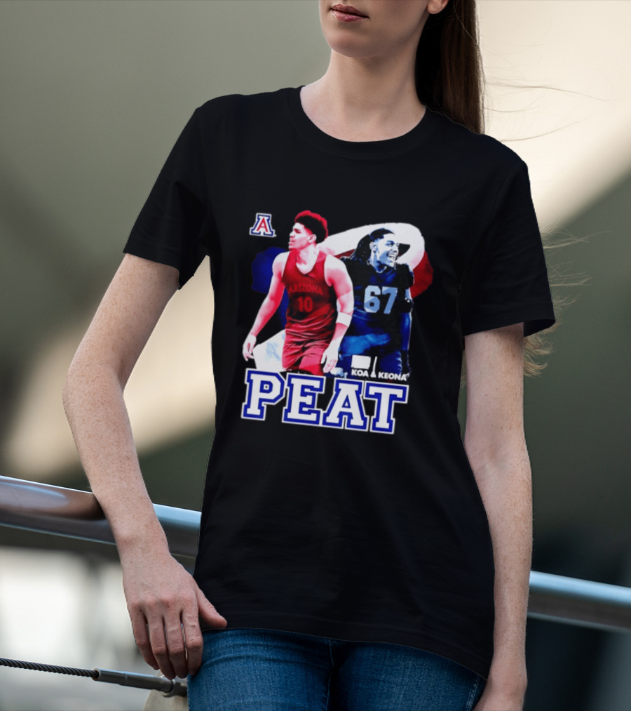 Koa And Keona Arizona Wildcats PEAT NCAA Football Player Name T-Shirt