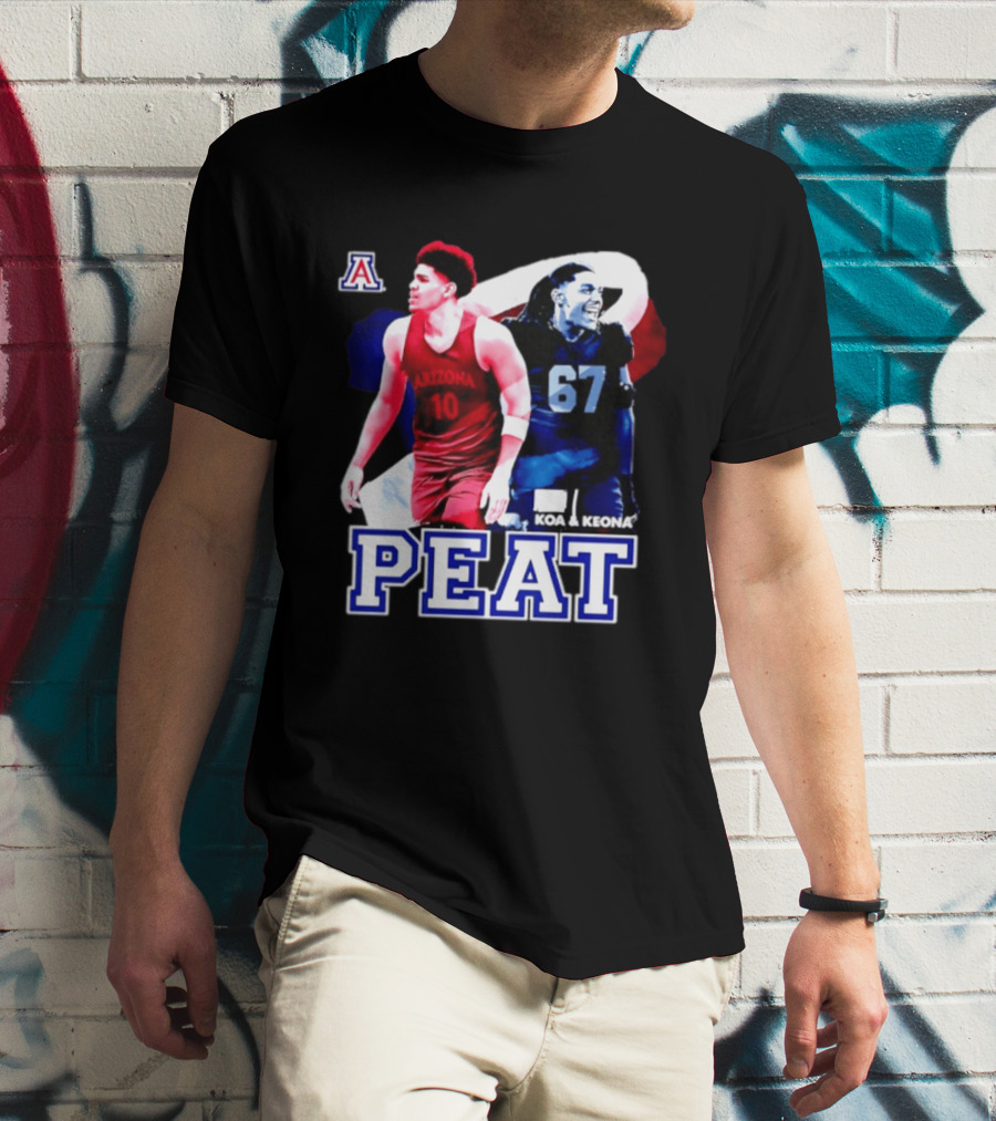 Koa And Keona Arizona Wildcats PEAT NCAA Football Player Name T-Shirt