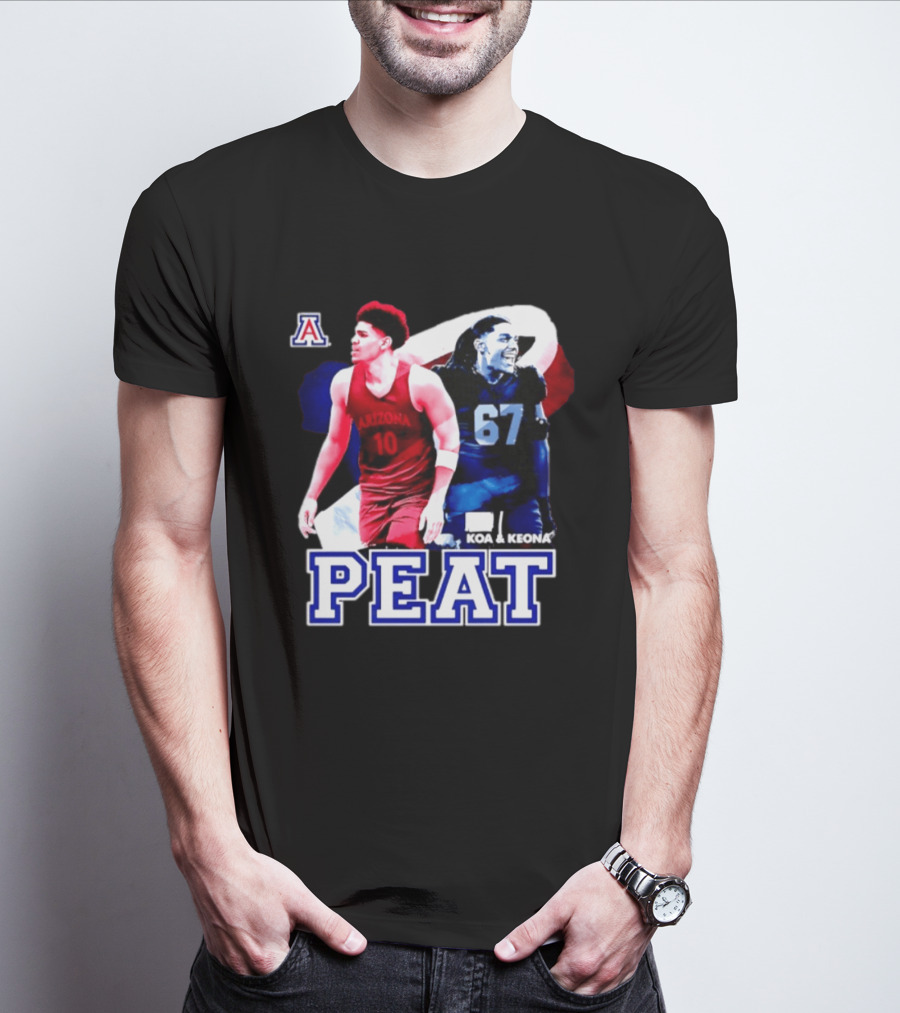 Koa And Keona Arizona Wildcats PEAT NCAA Football Player Name T-Shirt