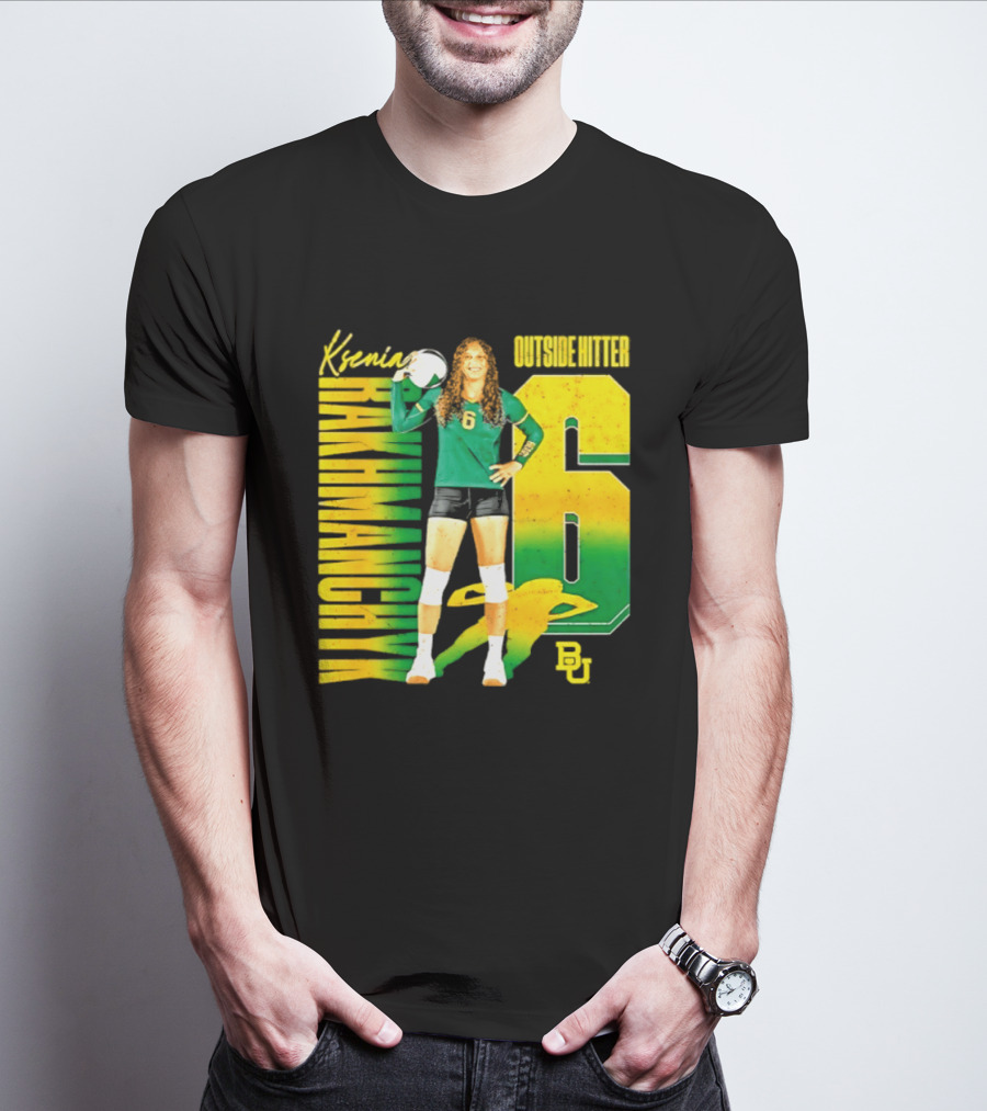 Kseniya Rakhmanchyk Outside Hitter 6 Baylor Bears Volleyball Player T-Shirt