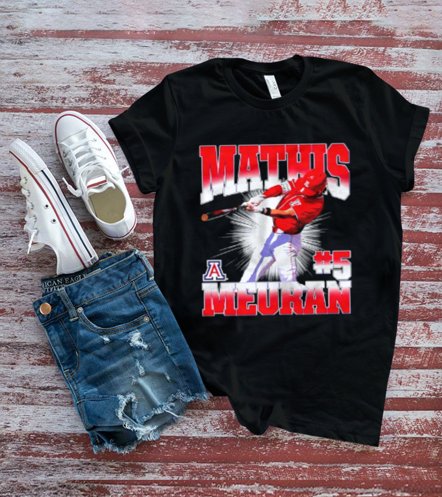 Mathis Meurant #5 Arizona Wildcats NCAA Baseball Player T-Shirt