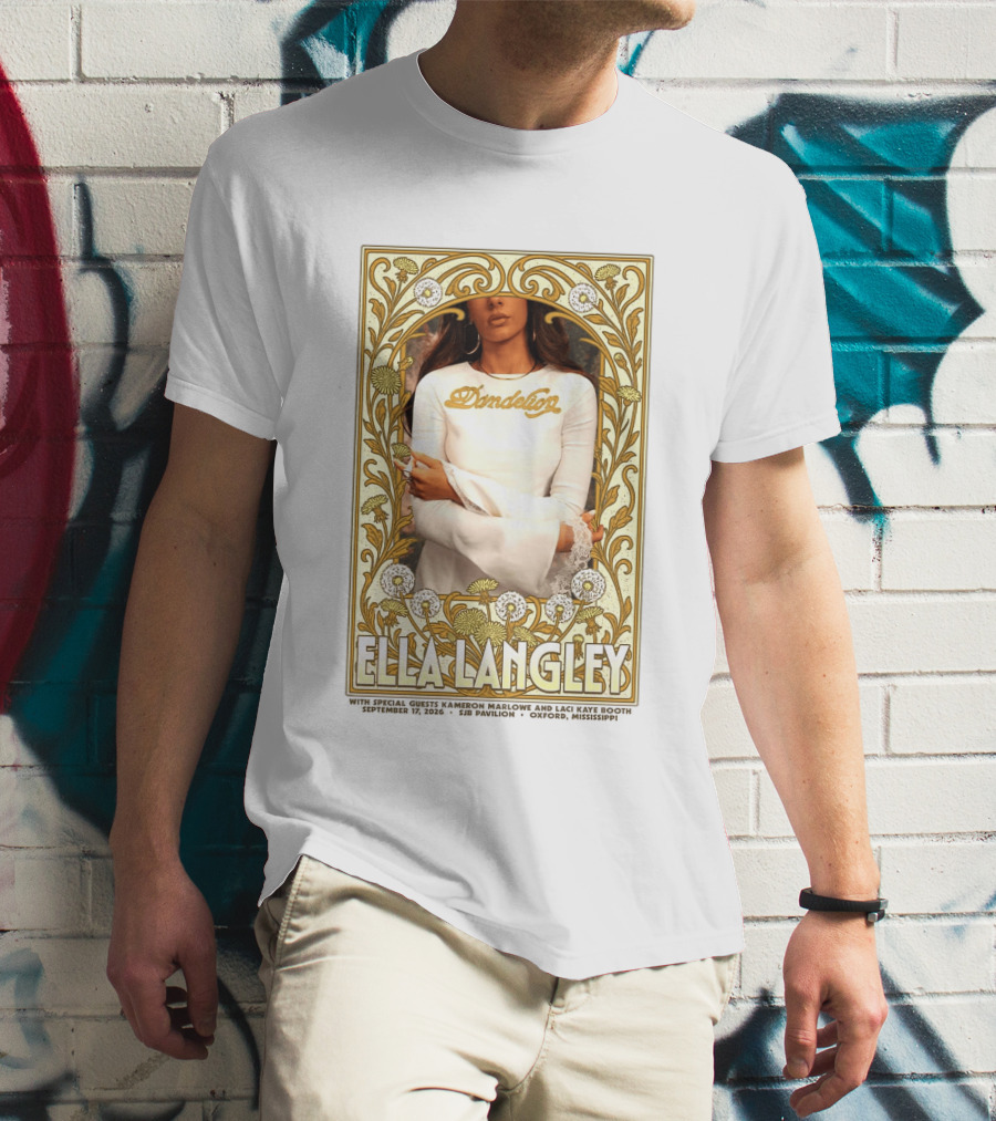 Ella Langley Dandelion Oxford Mississippi Concert September 17 2026 SJB Pavilion T-Shirt