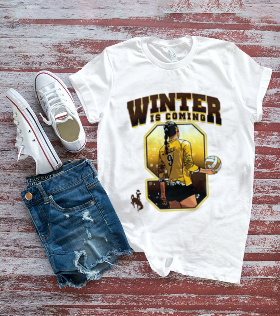 Emma Winter 9 Is Coming Wyoming Cowboys NCAA Women's Volleyball T-Shirt