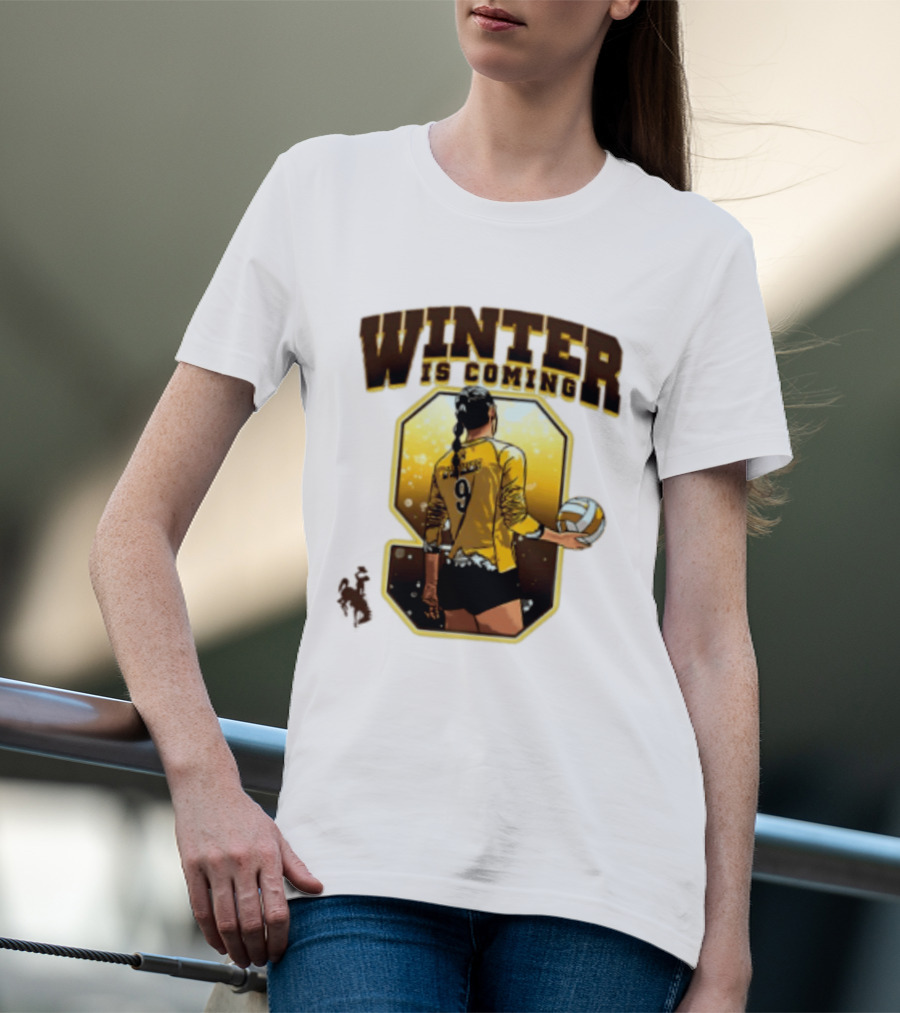 Emma Winter 9 Is Coming Wyoming Cowboys NCAA Women's Volleyball T-Shirt
