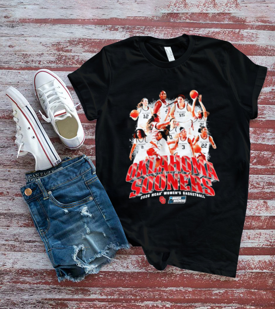 Oklahoma Sooners 2026 NCAA Women's Basketball Team Players Sportswear T-Shirt