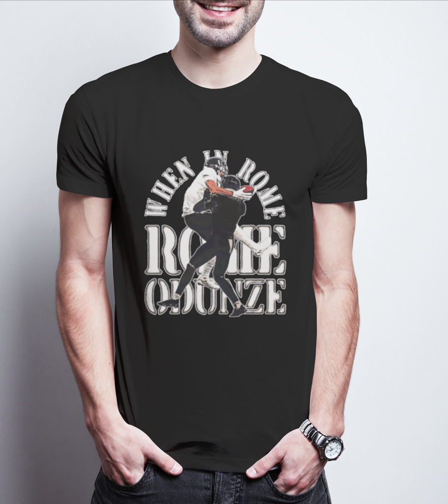 When In Rome Odunze Chicago Bears Football Sports Fan Gear T-Shirt