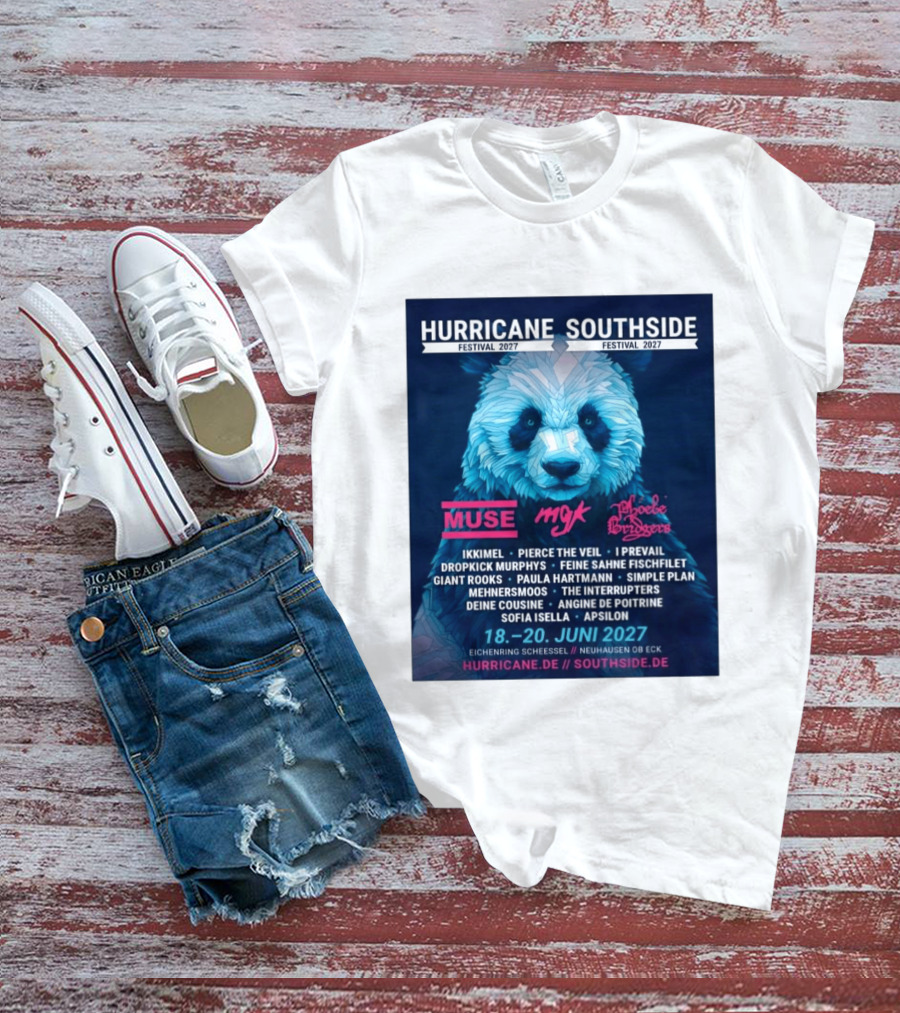 Hurricane Southside Festival 2027 Muse MGK Phoebe Bridgers Ikkimel June 18 20 Eichenring Scheessel Neuhause Ob Eck T-Shirt