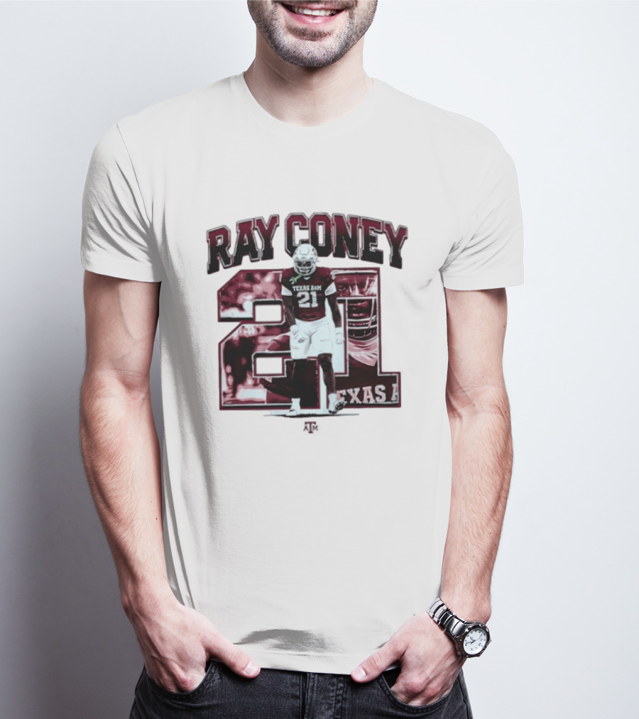 Ray Coney 21 Texas A&M NCAA Football Player Jersey Number T-Shirt