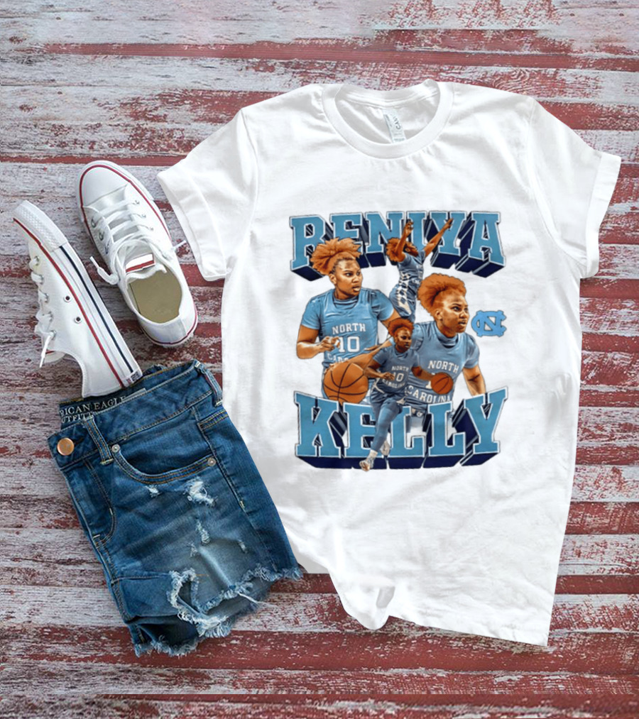 Reniya Kelly 10 North Carolina Tar Heels NCAA Women's Basketball Star T-Shirt