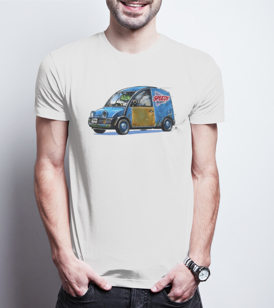 Speedy Couriers Alien Driver In Blue Hoon Van T-Shirt