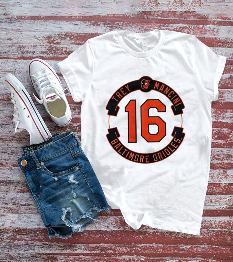 Trey Mancini 16 Baltimore Orioles MLB Baseball T-Shirt