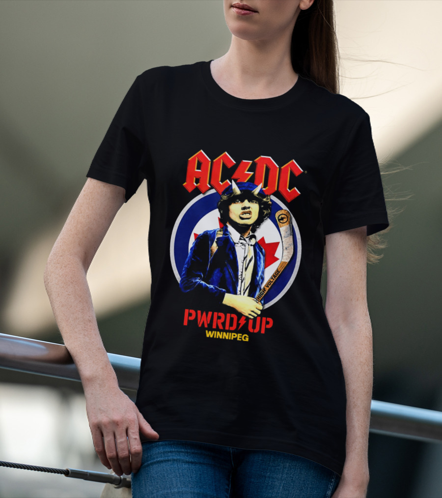 ACDC PWR Up Tour Winnipeg 2026 Hockey Theme Event T-Shirt