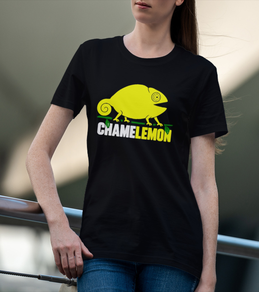 Chamelemon Chameleon Lemon Blend With Leaf Accent T-Shirt