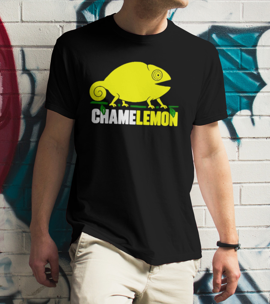 Chamelemon Chameleon Lemon Blend With Leaf Accent T-Shirt