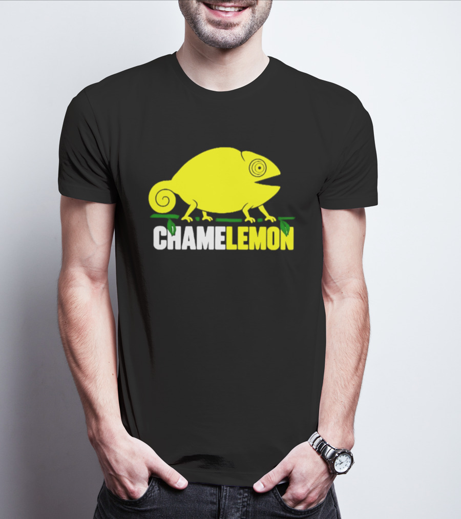 Chamelemon Chameleon Lemon Blend With Leaf Accent T-Shirt
