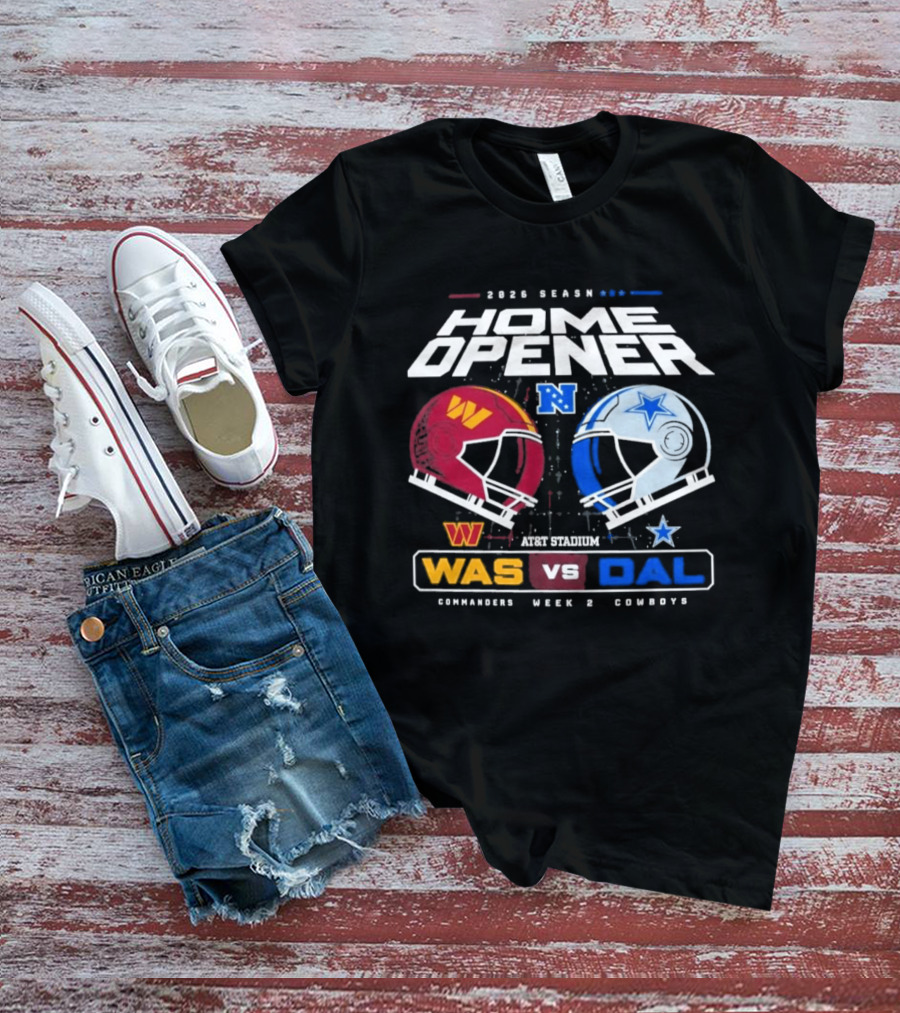 2026 Season Home Opener Washington Commanders Vs Dallas Cowboys Week 2 Gameday T-Shirt