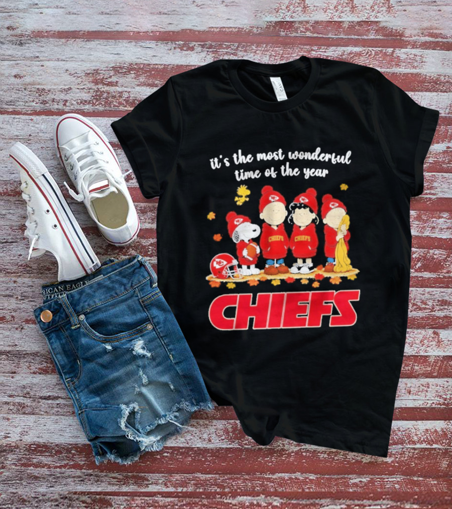 It's The Most Wonderful Time Peanuts Chiefs Halloween 2026 T-Shirt