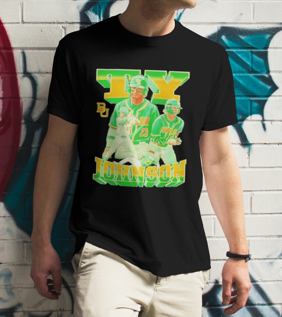 Ty Johnson Baylor Bears 23 NCAA Baseball BU T-Shirt