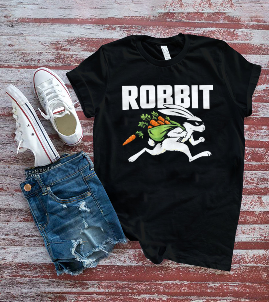Robbit Rabbit Thief Robber Bunny With Carrots T-Shirt