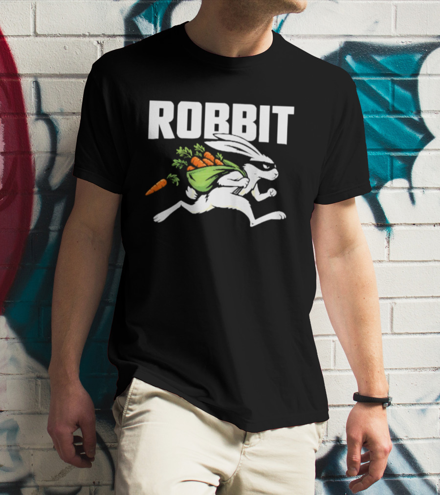 Robbit Rabbit Thief Robber Bunny With Carrots T-Shirt