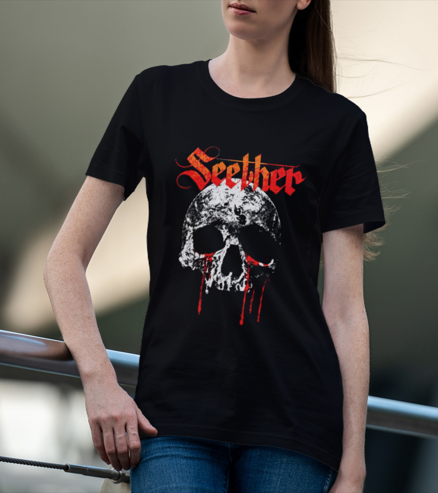 Seether Break The Cycle Tour 2026 North America Bloody Skull T-Shirt