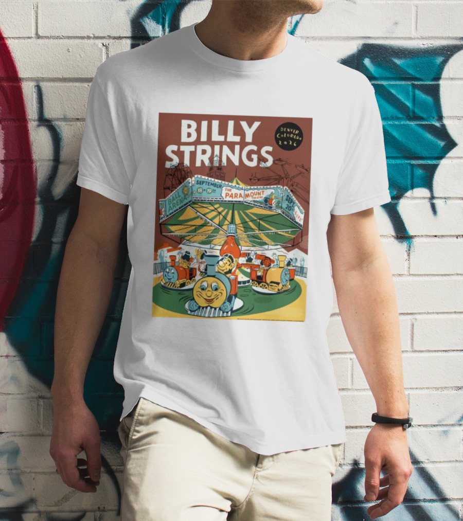 Billy Strings Denver Colorado Event Ball Arena September 18 19 2026 The Paramount Theatre T-Shirt