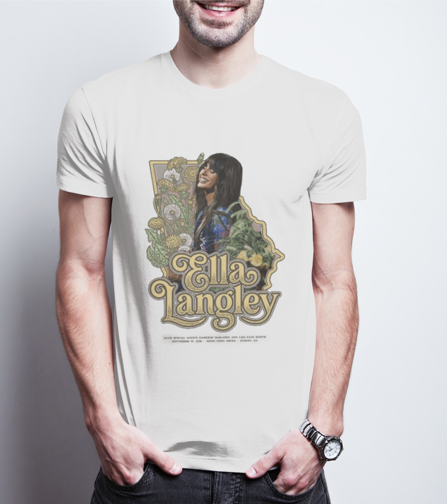 Ella Langley Akions Ford Arena 2026 Tour Athens GA September 18th Floral T-Shirt