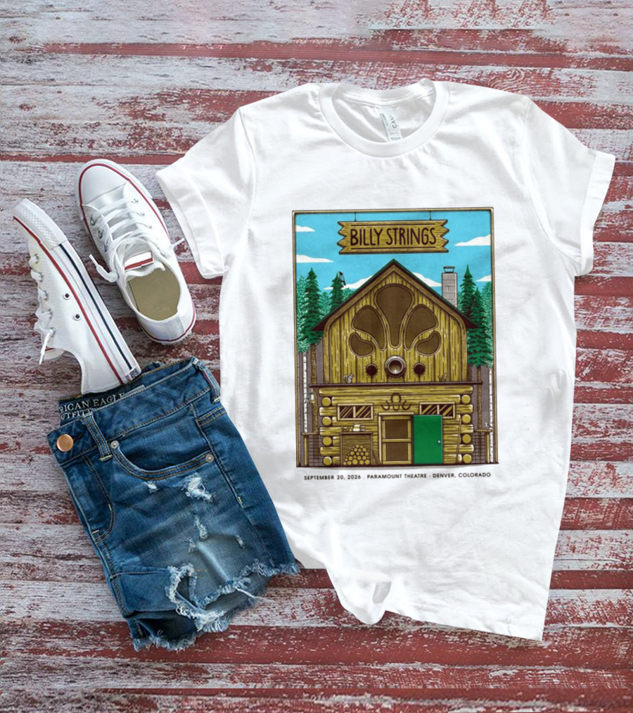 Billy Strings Fall Tour 2026 Paramount Theatre Denver September 20 Mike Tallman T-Shirt