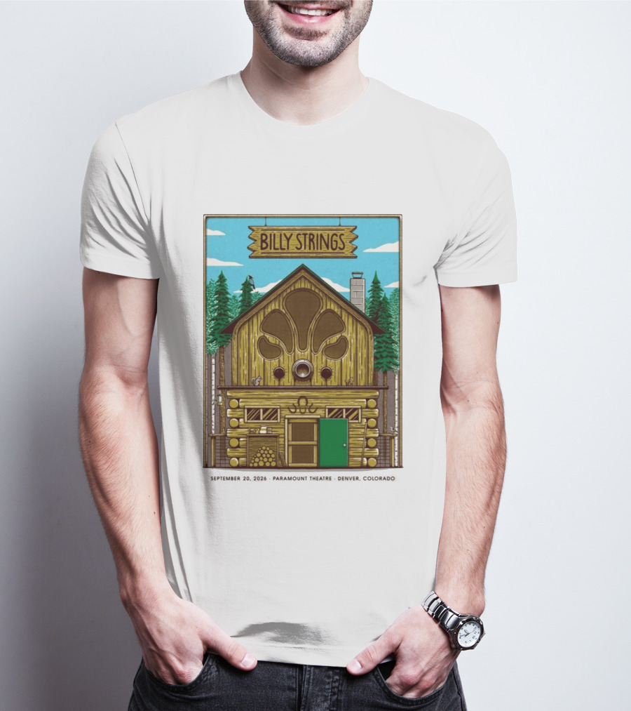 Billy Strings Fall Tour 2026 Paramount Theatre Denver September 20 Mike Tallman T-Shirt